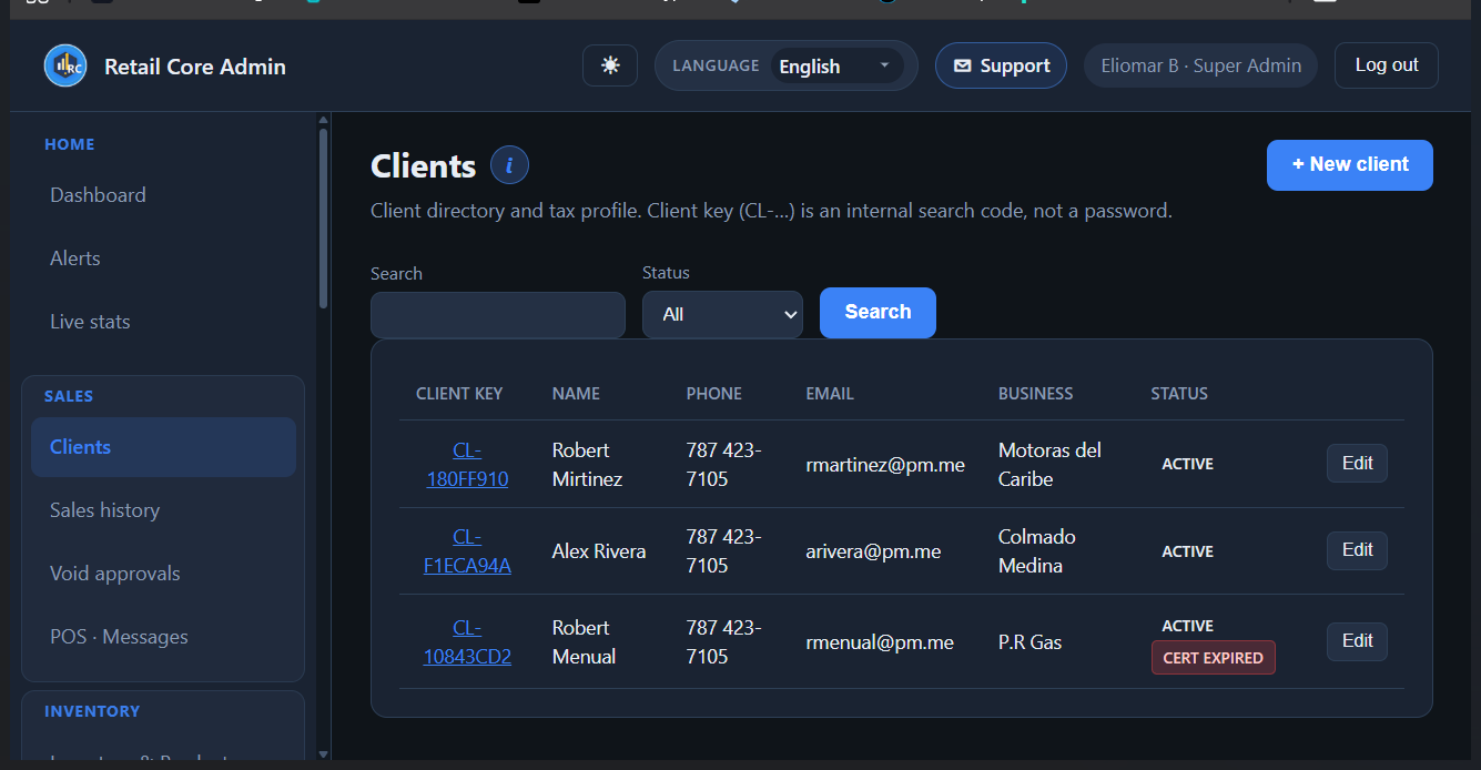 Client directory